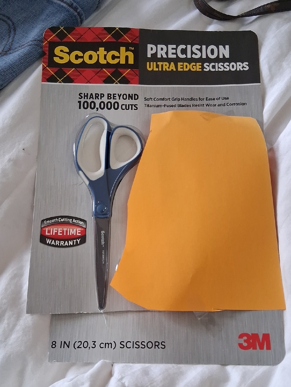 Scotch Precision Ultra Edge 8-inch Scissors — Blue/White